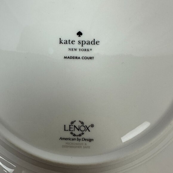 Kate Spade Lenox Madeira Court Dinner Plate Floral Microwave & Dishwasher Safe - Picture 3 of 3